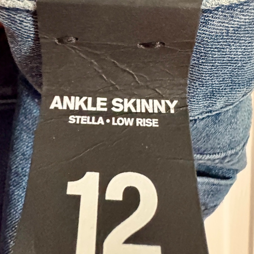 Express Stella Regular Fit - Low Rise Ankle Skinny Jeans - Blue